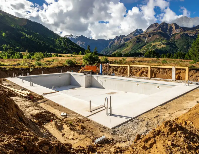 Réalisation d'une piscine extérieure