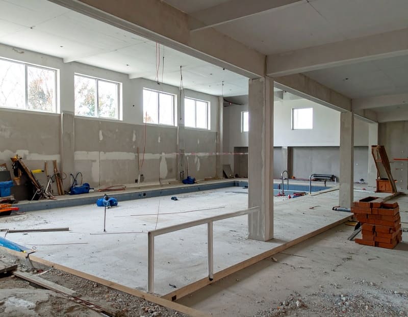 Réalisation d'une piscine intérieure en Charente