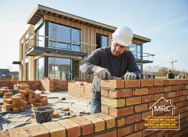 Photo de notre entreprise de maçonnerie sur un chantier